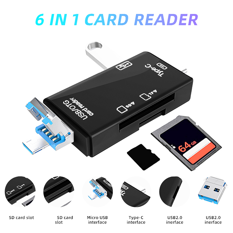 Leitor de cartão usb tipo c 6  - Tablet Accessories For Reading avaliação e preço