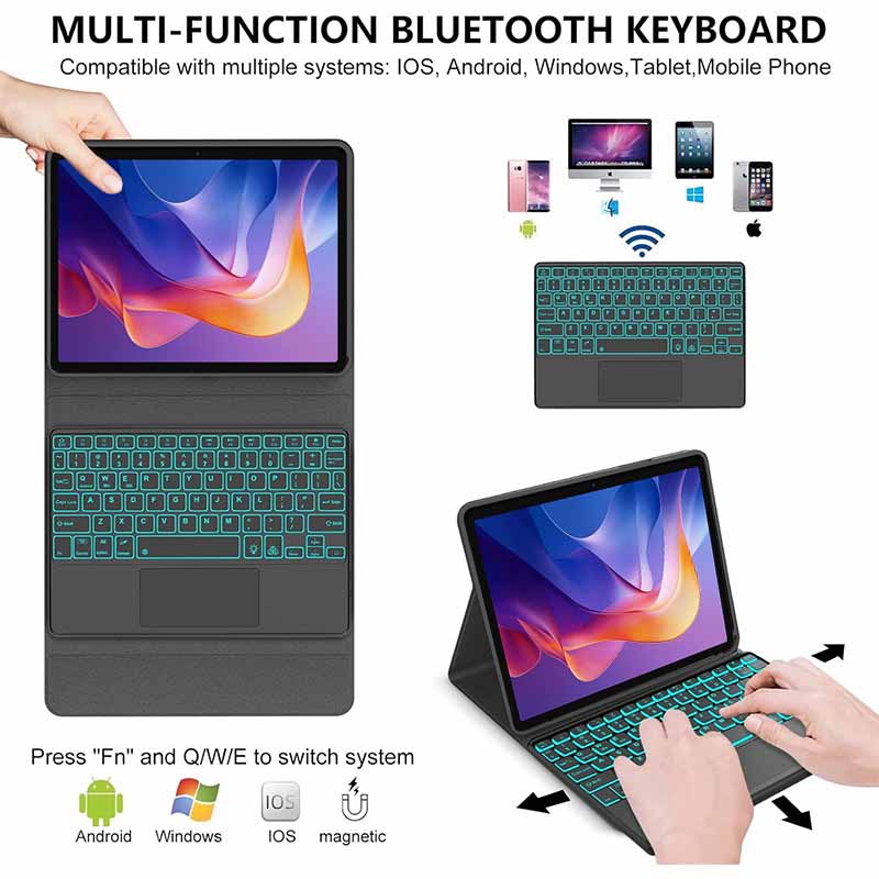 Capa de teclado com luz de fun - Bluetooth Trackpad avaliação e preço